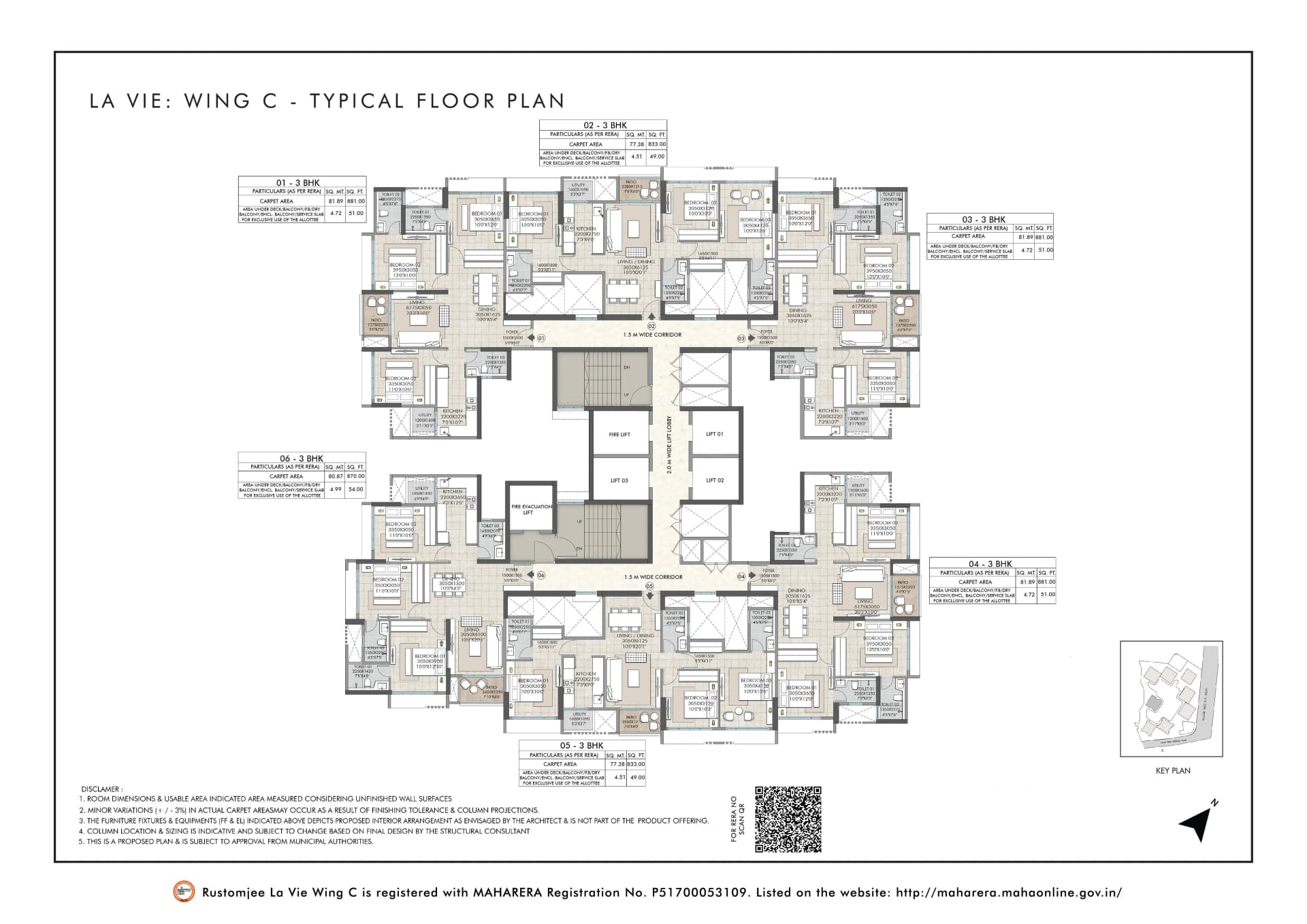 Wing C Typical Floor Plan