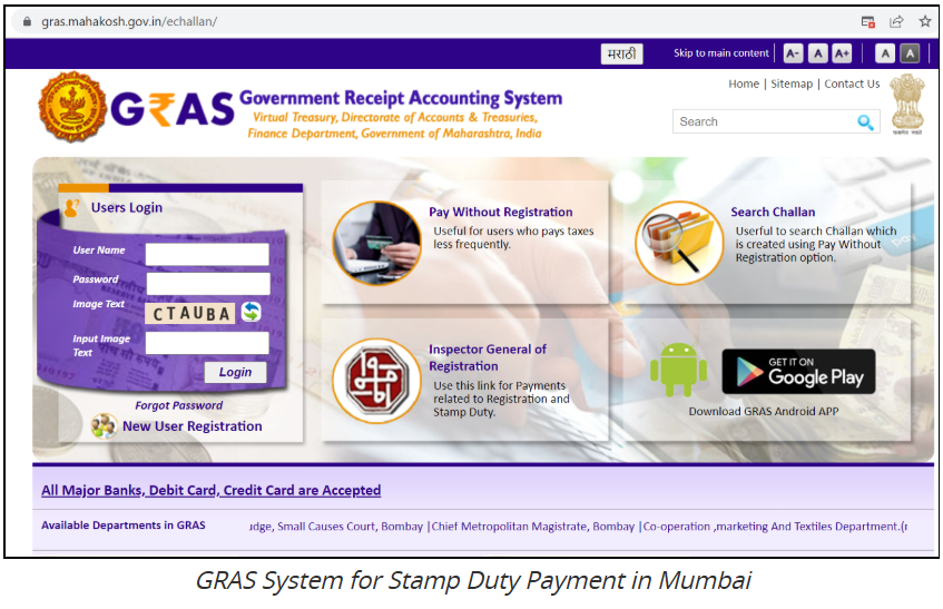 gras system for stamp duty