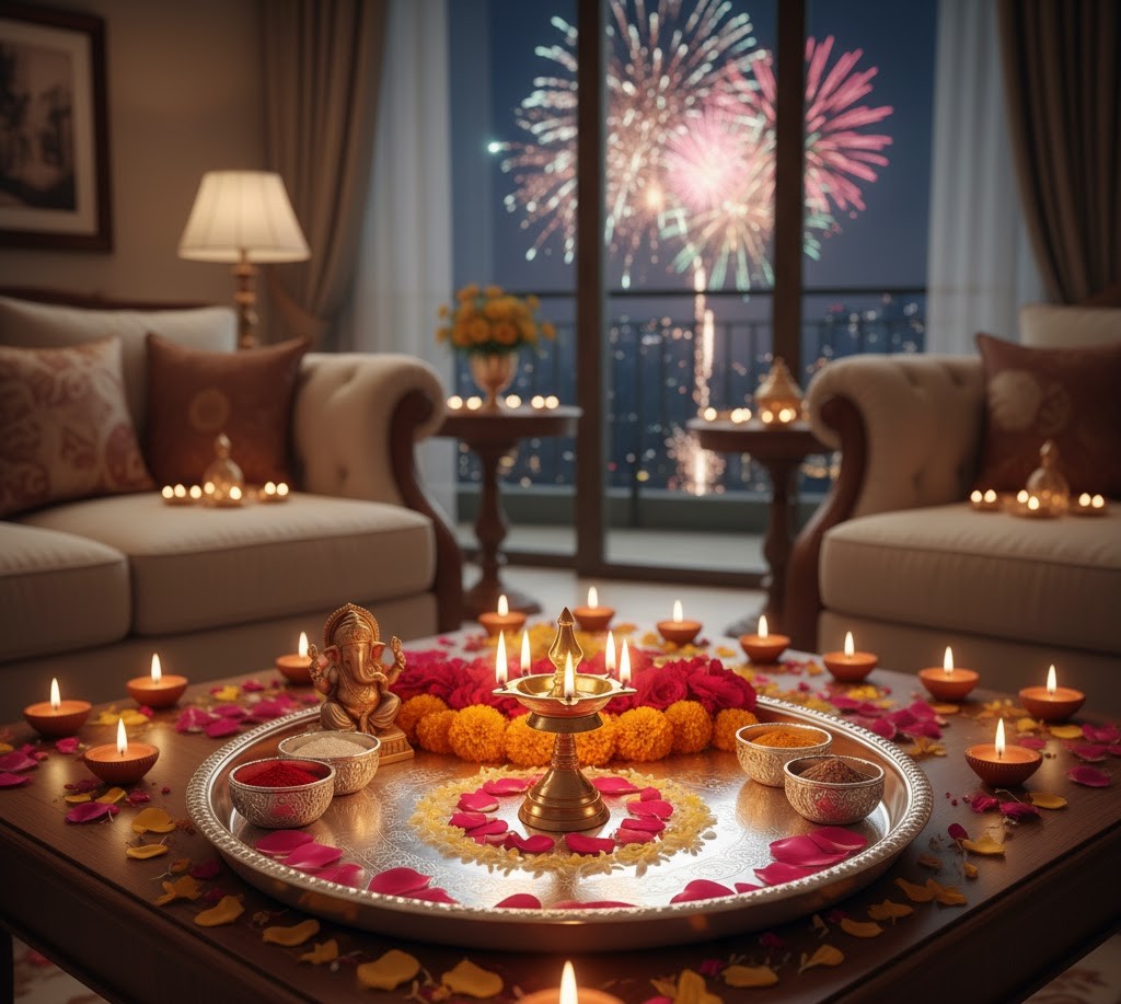 Decorated Puja Thali