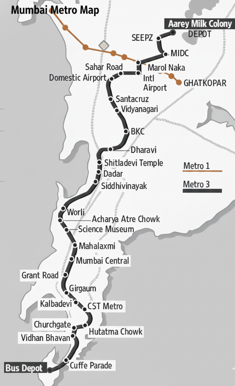 Metro Line 3 map