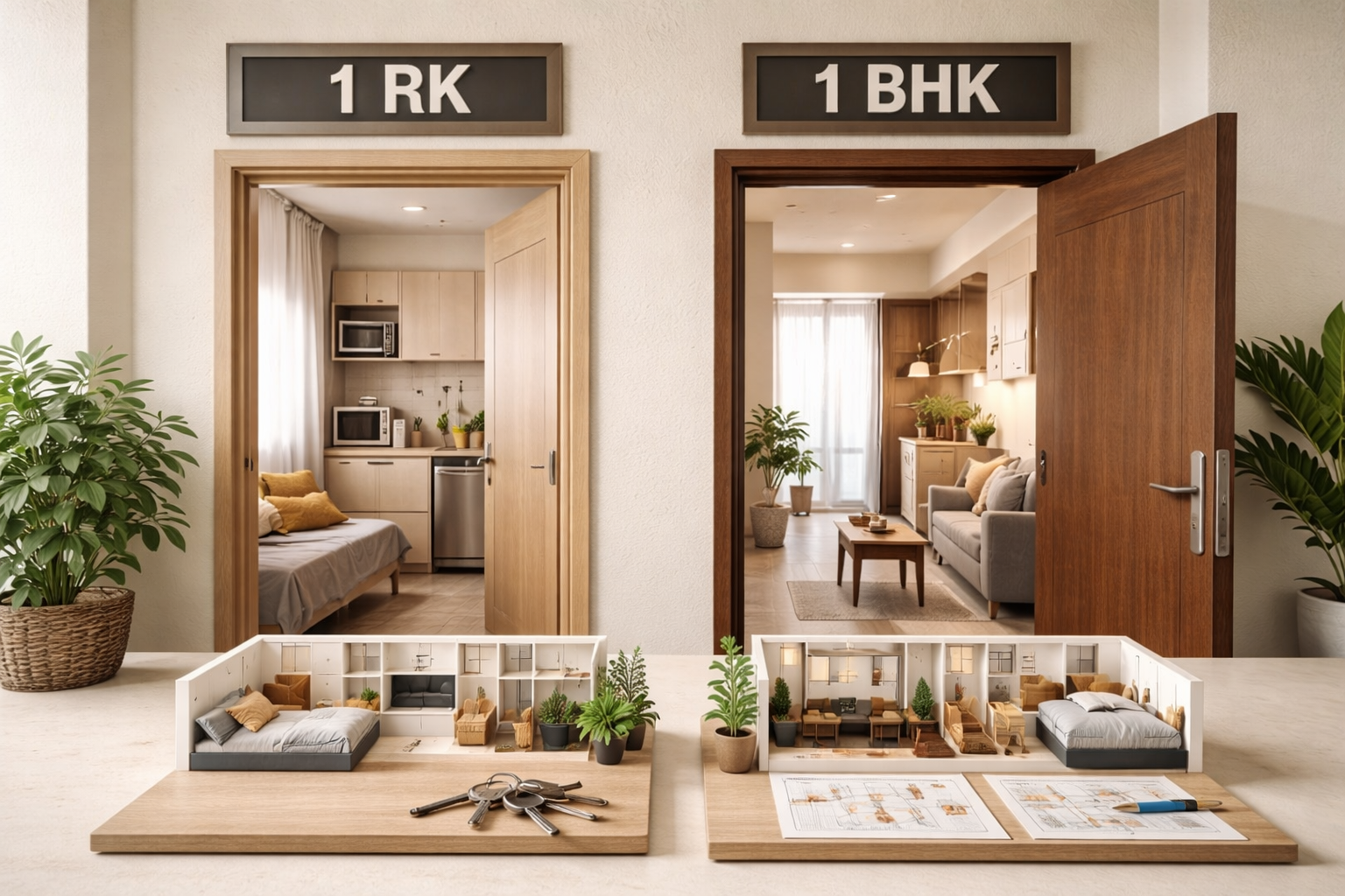 What's the difference between RK and BHK in Indian real estate?